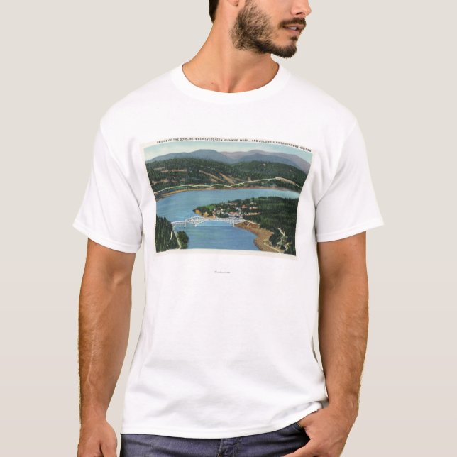 T-shirt Vue aérienne du pont des dieux (Devant)