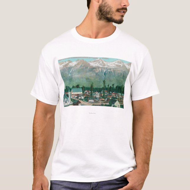 T-shirt Vue aérienne du secteur résident de la ville (Devant)