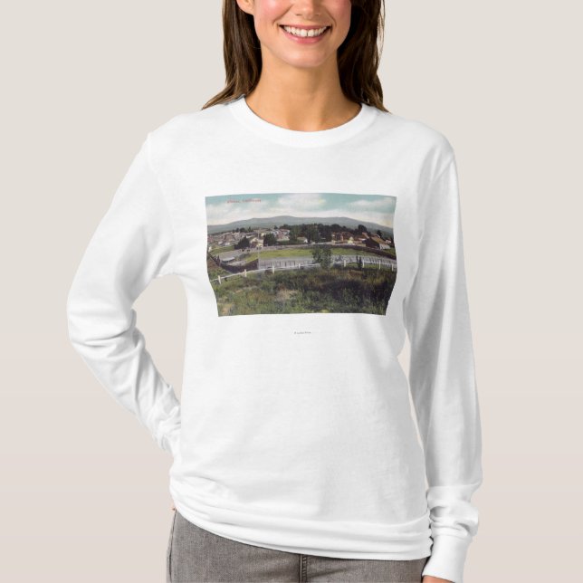T-shirt Vue aérienne du TownAlturas, CA (Devant)