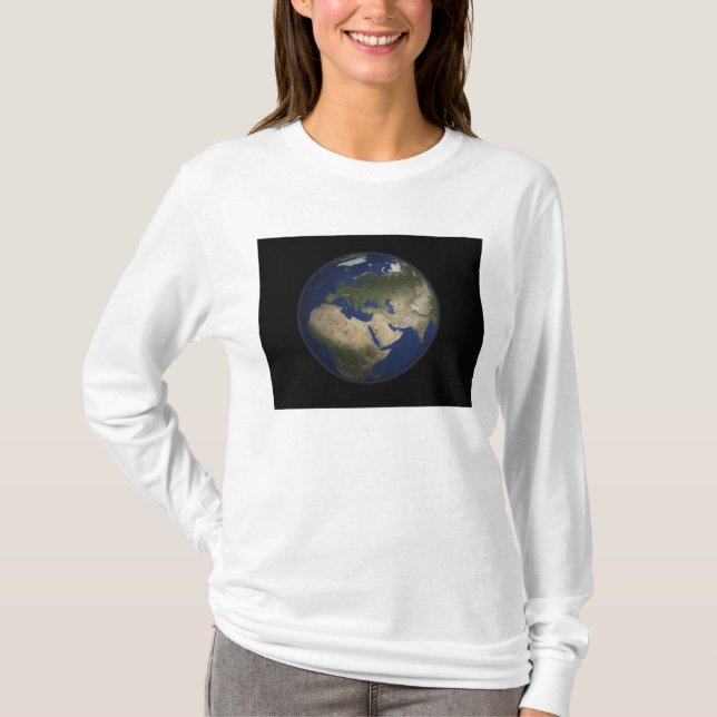 T-shirt Vue complète de l'Afrique, de l'Europe et du Moyen (Devant)