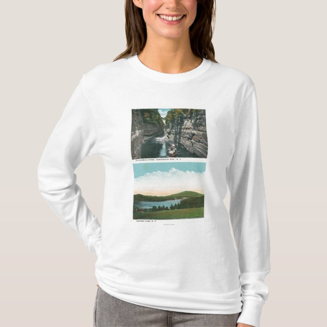 T-shirt Vue d'abîme d'Ausable et de lac Saranac (Devant)