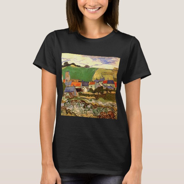 T-shirt Vue d'Auvers par Vincent van Gogh (Devant)
