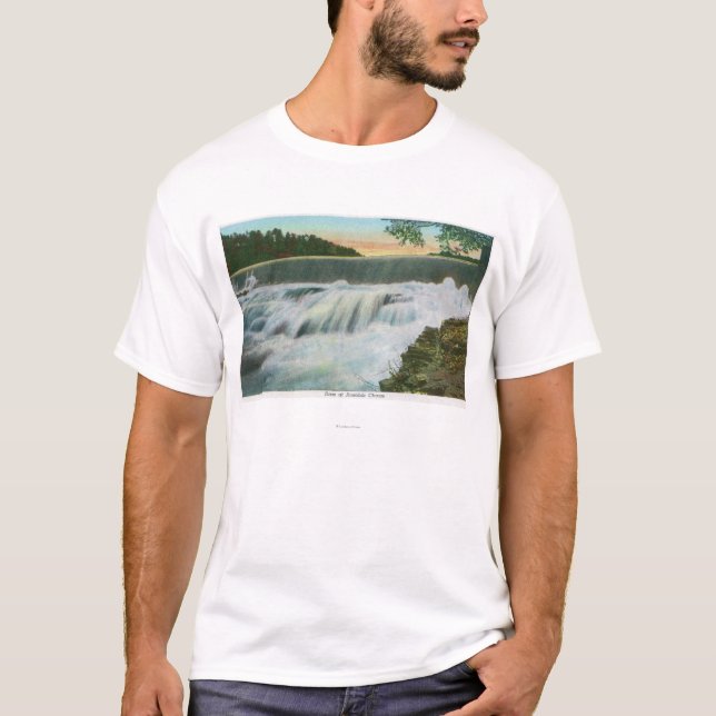T-shirt Vue de barrage à l'abîme d'Ausable (Devant)