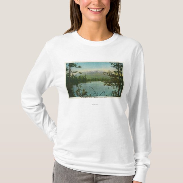 T-shirt Vue de bâti Katahdin, la crête la plus élevée au (Devant)