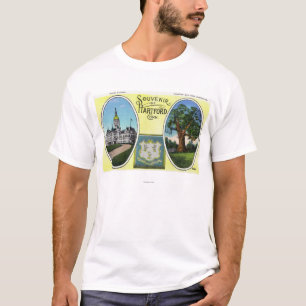 T-shirt Vue de bâtiment de capitol et de chêne