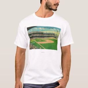 T-shirt Vue de blanchisseurs de première base de champ de