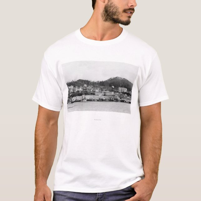 T-shirt Vue de bord de mer de Ketchikan, photographie de (Devant)