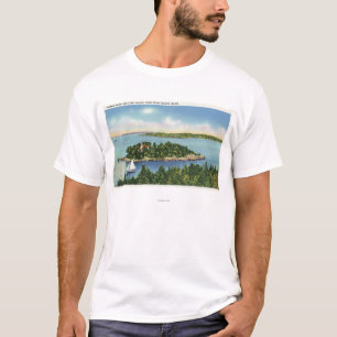 T-shirt Vue de bouton et du Long Island de citrouille