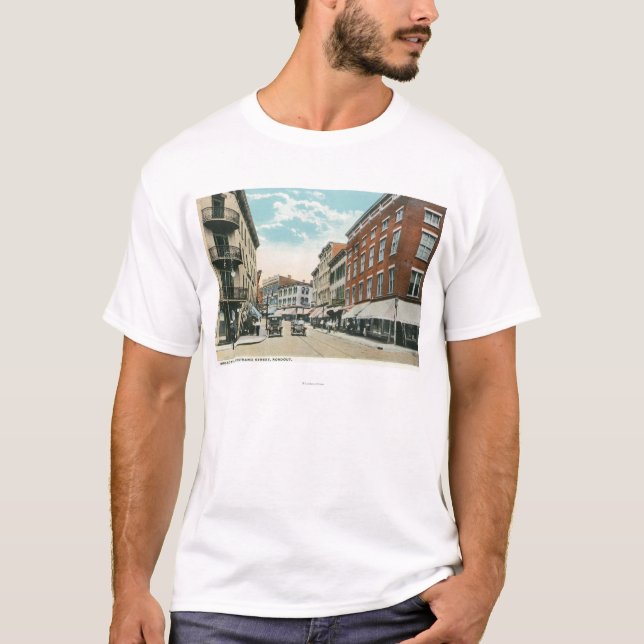 T-shirt Vue de Broadway et de la rue faisante le coin de (Devant)