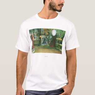 T-shirt Vue de camp de Scotts, rivière de RedwoodsRussian
