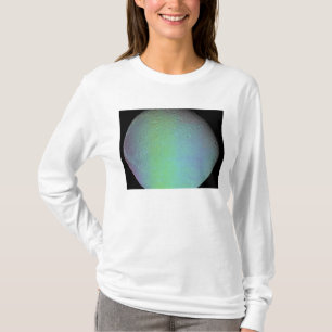 T-shirt Vue de couleur fausse de la lune Dione de Saturn