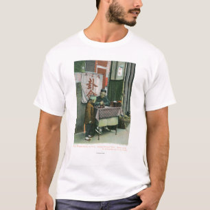 T-shirt Vue de diseur de bonne aventure chinois au bureau