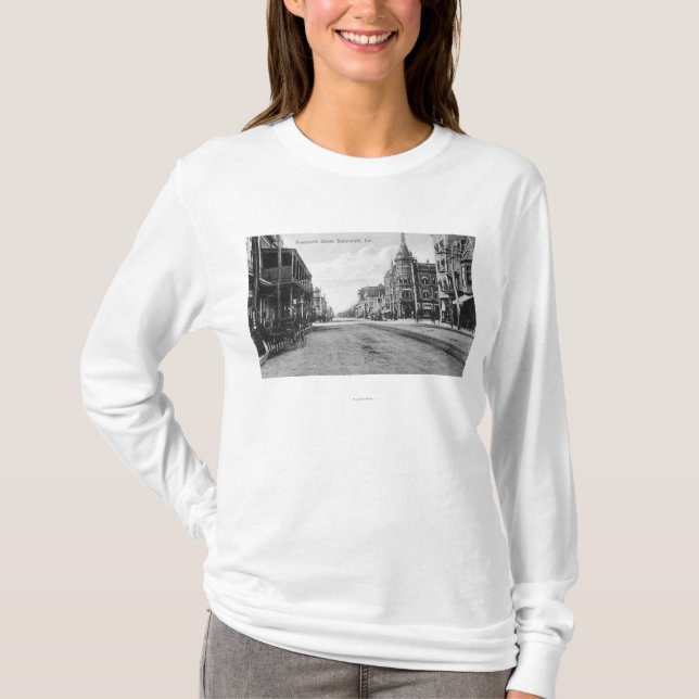 T-shirt Vue de dix-neuvième rue # de 2Bakersfield, CA (Devant)