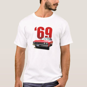 T-shirt Vue de face 1969 de coupé de Chevelle de rouge