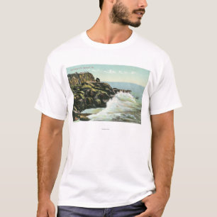 T-shirt Vue de falaise de tête chauve