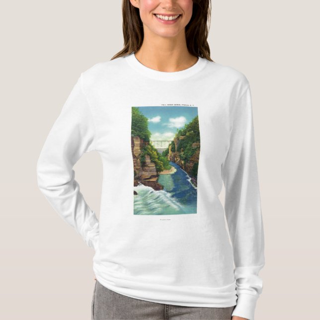 T-shirt Vue de gorge de crique d'automne (Devant)