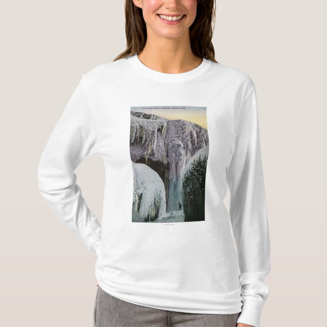 T-shirt Vue de la caverne des vents en hiver (Devant)