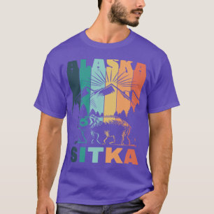 T-shirt Vue de la montagne de Sitka Alaska