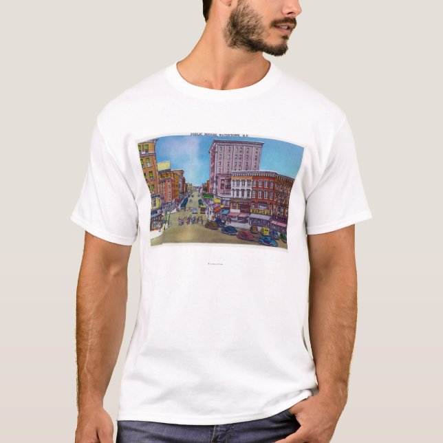 T-shirt Vue de la place publique (Devant)