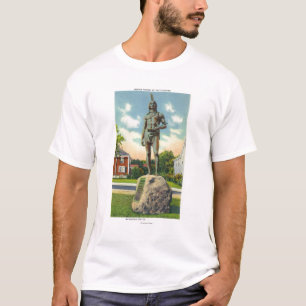 T-shirt Vue de la statue de Massasoit # 2