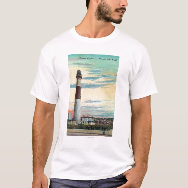T-shirt Vue de la ville d'Absecon LighthouseAtlantic, NJ (Devant)