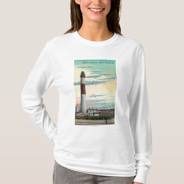 T-shirt Vue de la ville d'Absecon LighthouseAtlantic, NJ (Devant)