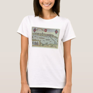 T-shirt Vue de la ville de Varsovie près de la rivière
