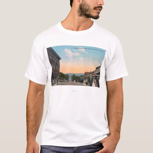 T-shirt Vue de la ville haute du BeachSeaside, OU (Devant)