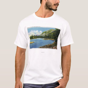 T-shirt Vue de lac de montagne d'éléphant