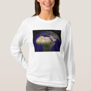 T-shirt Vue de l'Afrique, l'Europe, le Moyen-Orient, et