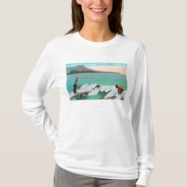 T-shirt Vue de l'équitation de conseil de surfers, un a de (Devant)