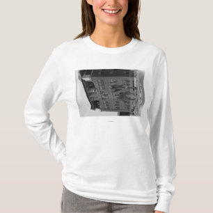 T-shirt Vue de Long Beach, la Californie d'auberge de