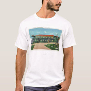 T-shirt Vue de magasin d'hôtel et de souvenir de sommet d
