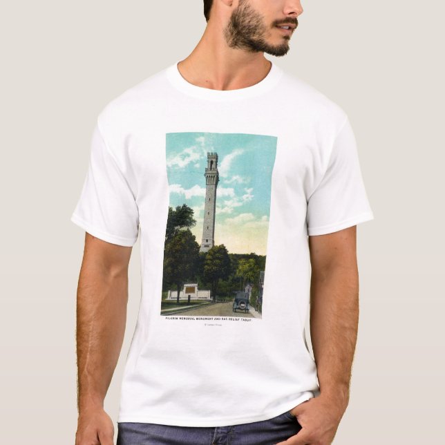 T-shirt Vue de mémorial de comprimé et de pèlerin de (Devant)