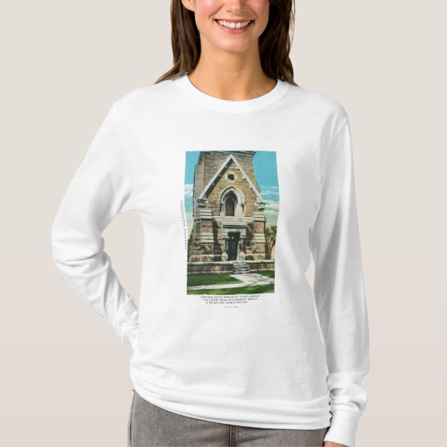 T-shirt Vue de monument de bataille de Saratoga (Devant)