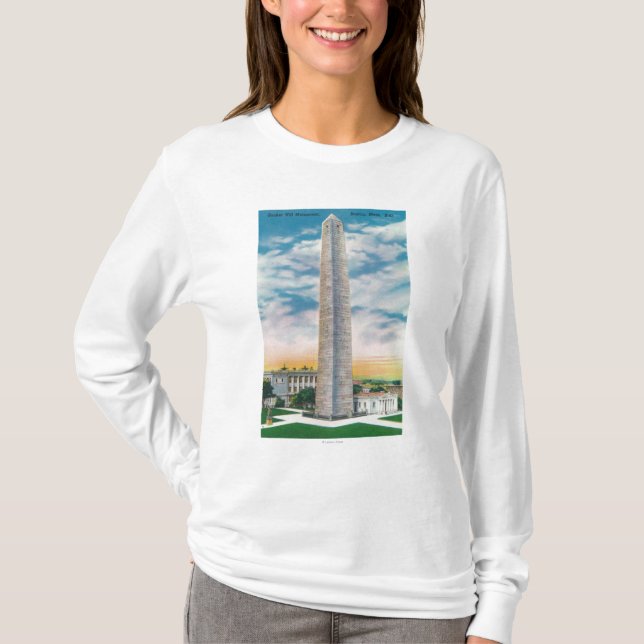 T-shirt Vue de monument de colline de soute (Devant)