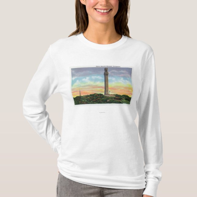 T-shirt Vue de monument de mémorial de pèlerin de (Devant)