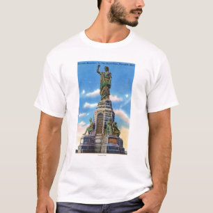 T-shirt Vue de monument national aux ancêtres des USA