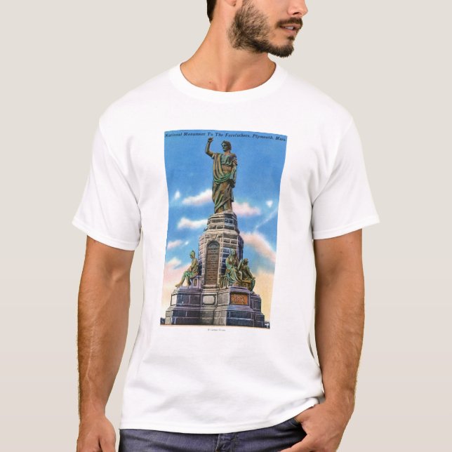 T-shirt Vue de monument national aux ancêtres des USA (Devant)