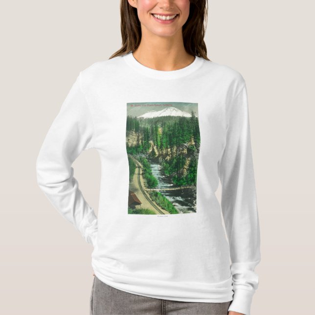 T-shirt Vue de Mt. Shasta de retraite de Shasta (Devant)