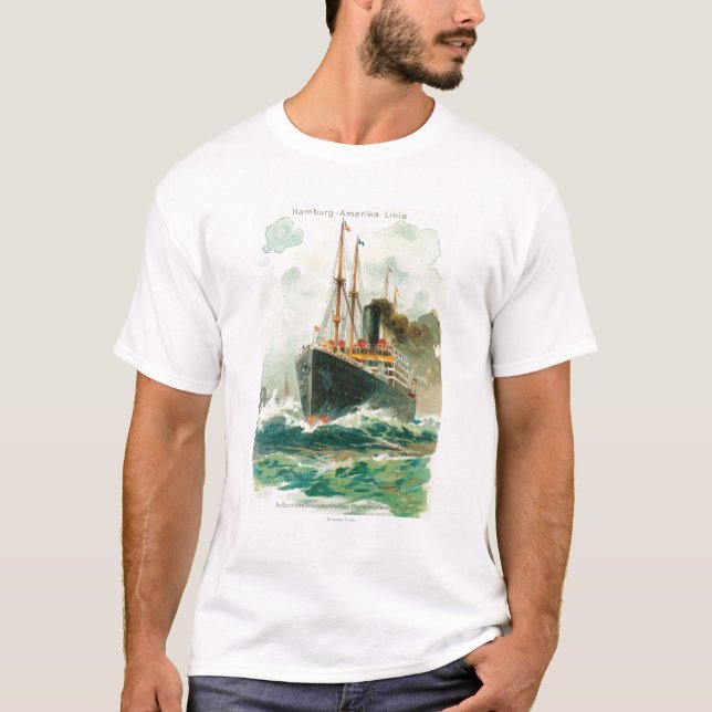 T-shirt Vue de Patricia en mer, Hambourg-Amérique (Devant)