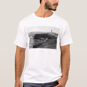 T-shirt Vue de phare de Newport, Orégon Yaquina