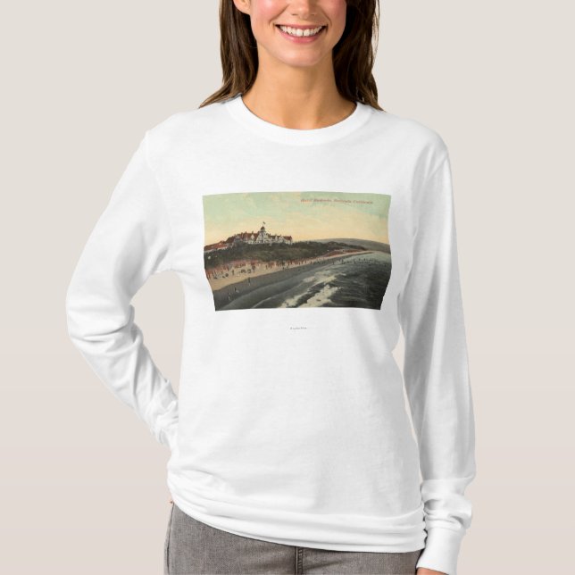 T-shirt Vue de plage et de l'hôtel Redondo (Devant)