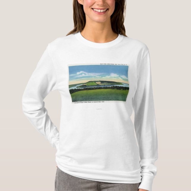 T-shirt Vue de point de bluff près de Penn Yan (Devant)