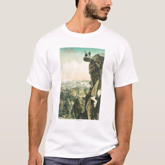 T-shirt Vue de point de glacier regardant au-dessus de (Devant)