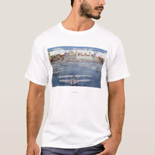 T-shirt Vue de port de Portland du marché public