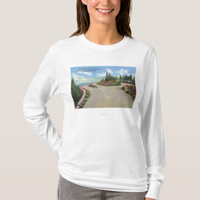 T-shirt Vue de route de plate-forme de double (Devant)