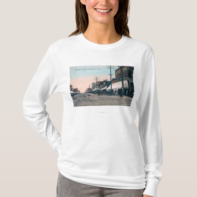 T-shirt Vue de rue d'avenue de Wenatchee (Devant)