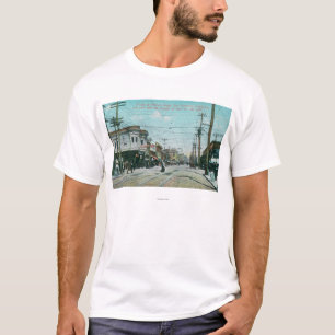 T-shirt Vue de rue de Fillmore 1 an après le feu de 1906