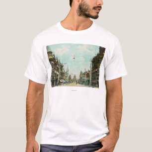 T-shirt Vue de rue de Mariposa faisant face à la ville